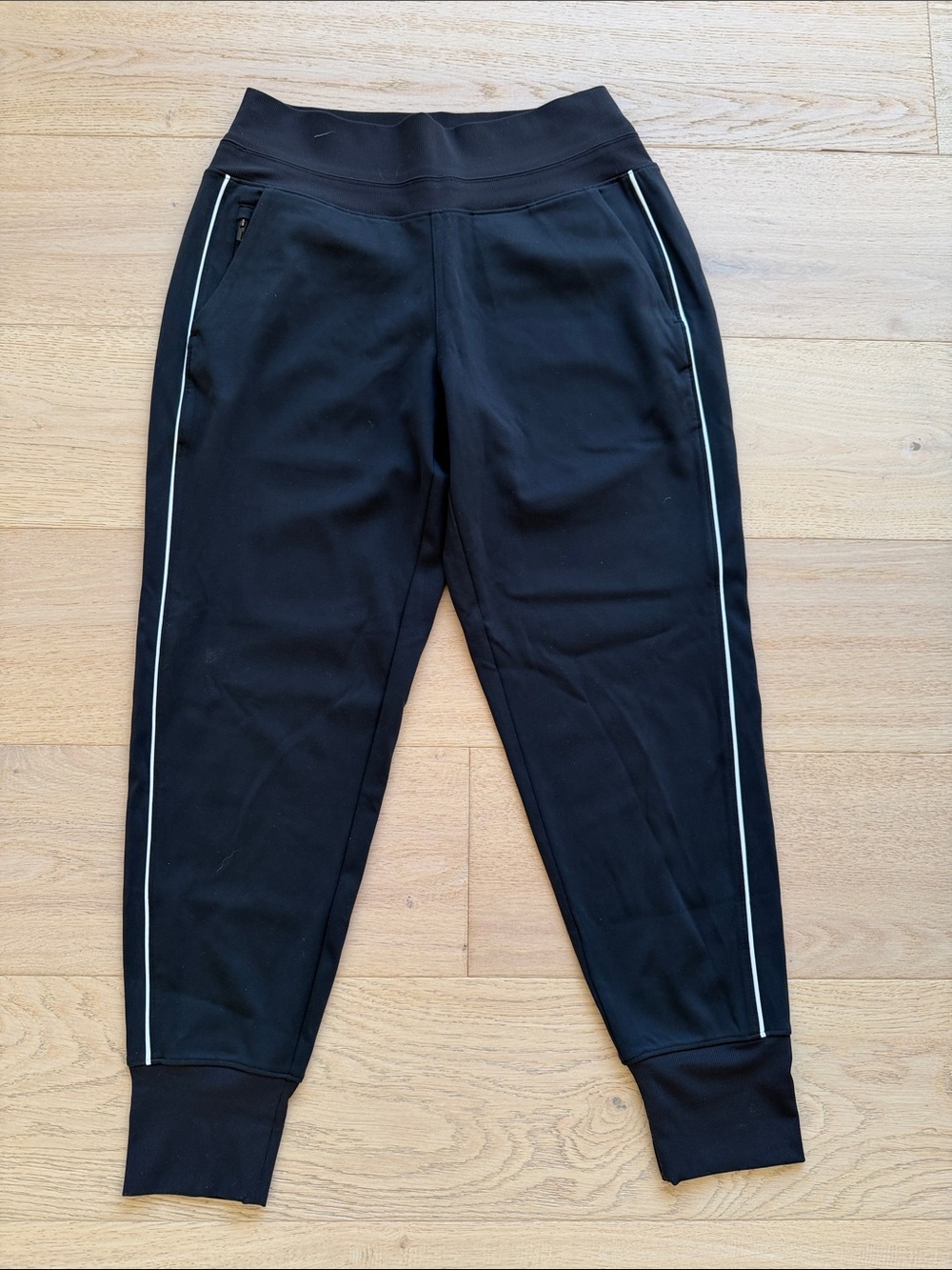 Athleta Black Zip-Detail Joggers